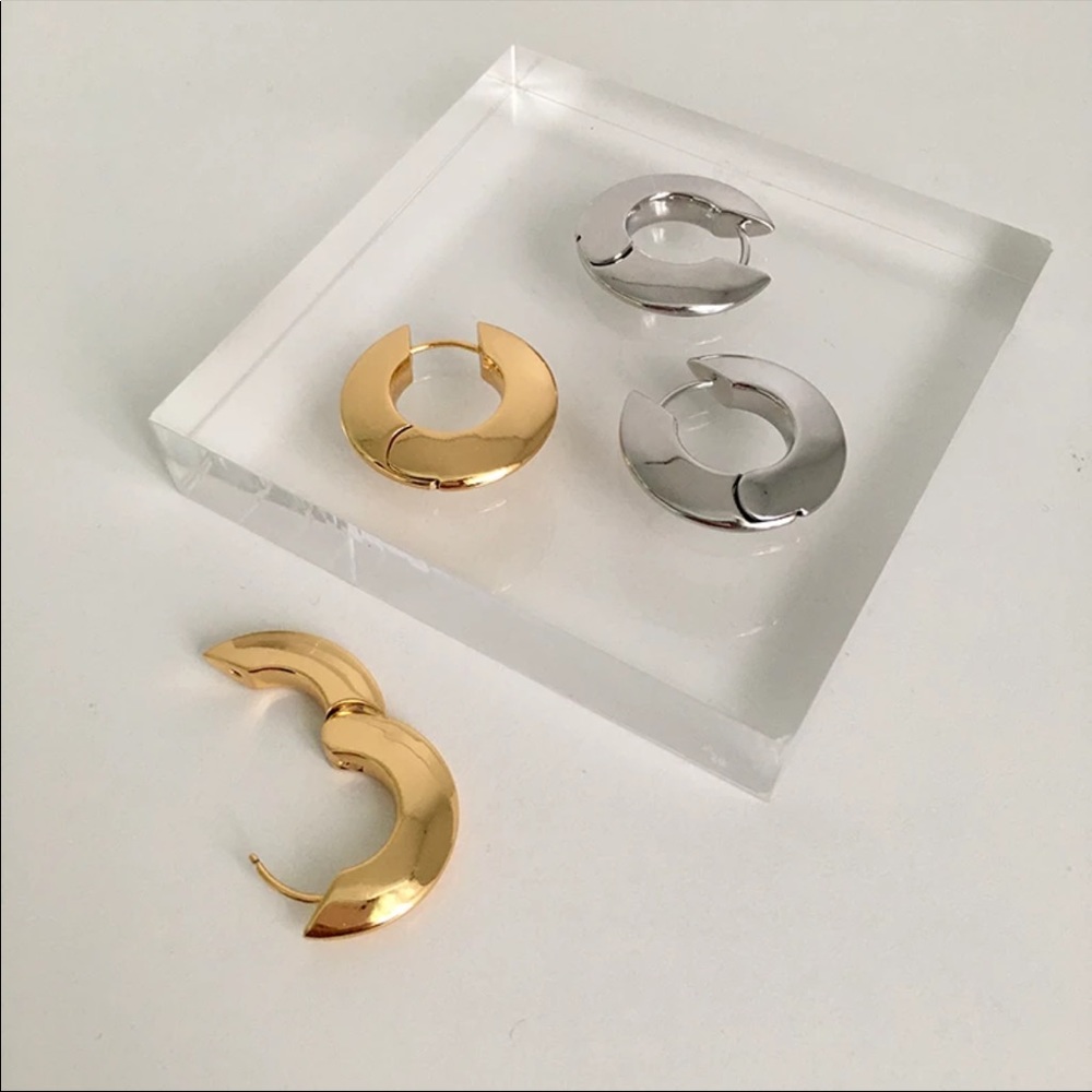 WGP Round Hoop Earrings - Picture 8 of 9
